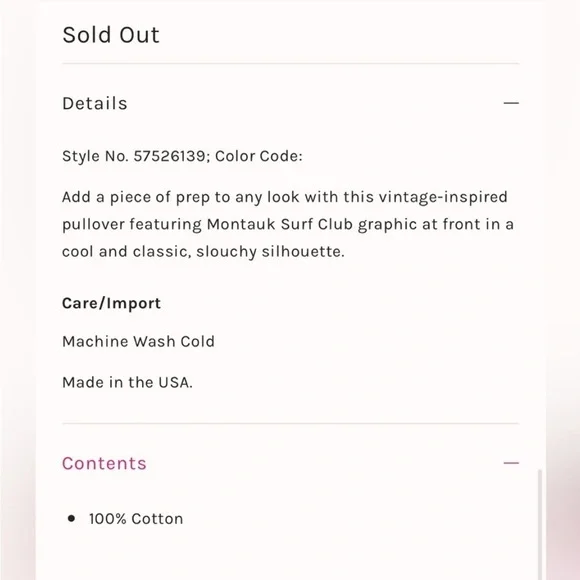 Free People Retro Brand Montauk Surf Club Sweatshirt Size Large NWT - Picture 2 of 11